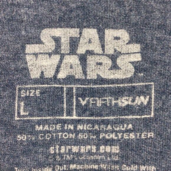 Star Wars Millennium Falcon Blueprint T Shirt Gray Large - Picture 3 of 4